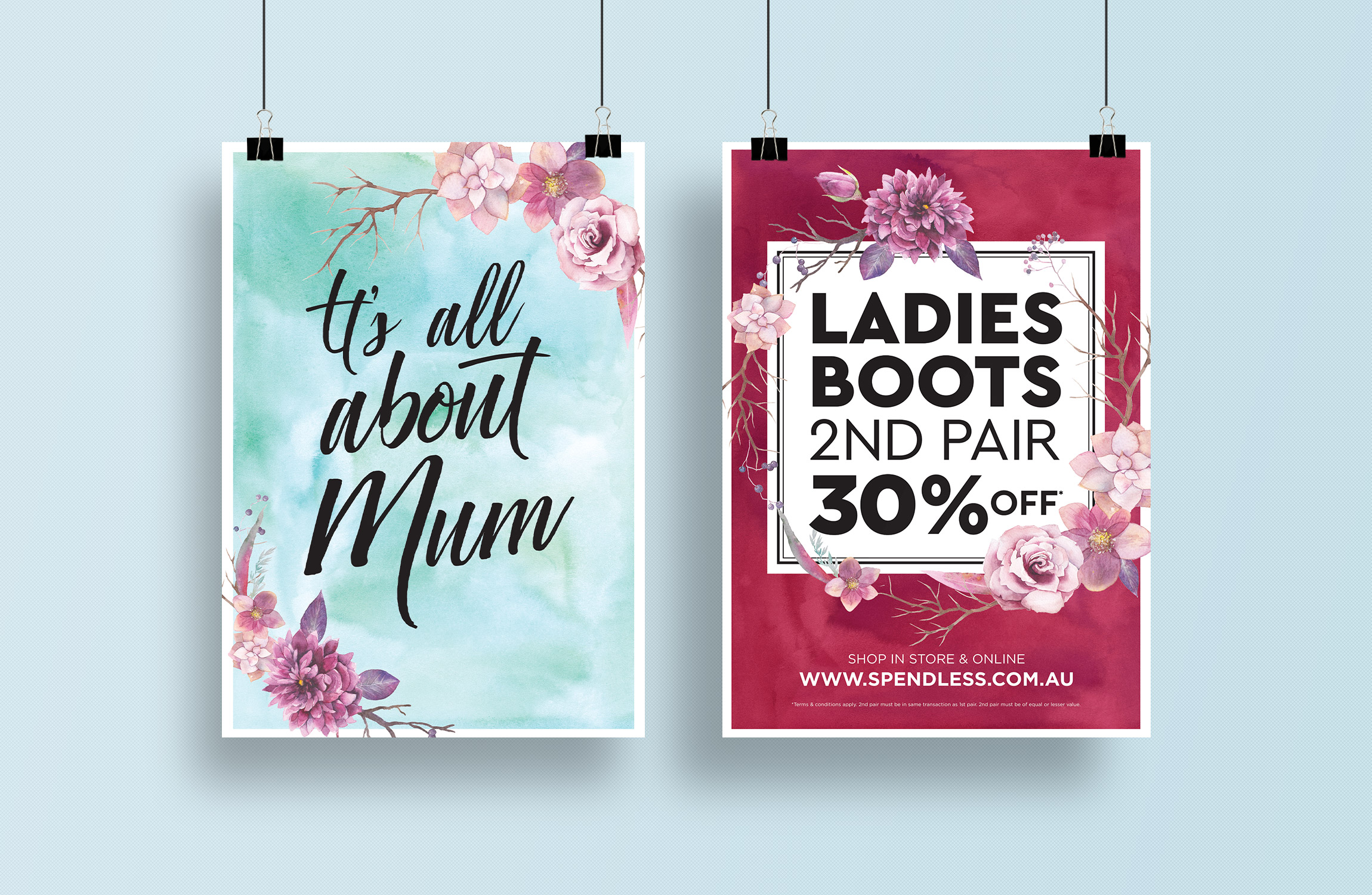 Spendless Shoes Mothers Day Posters