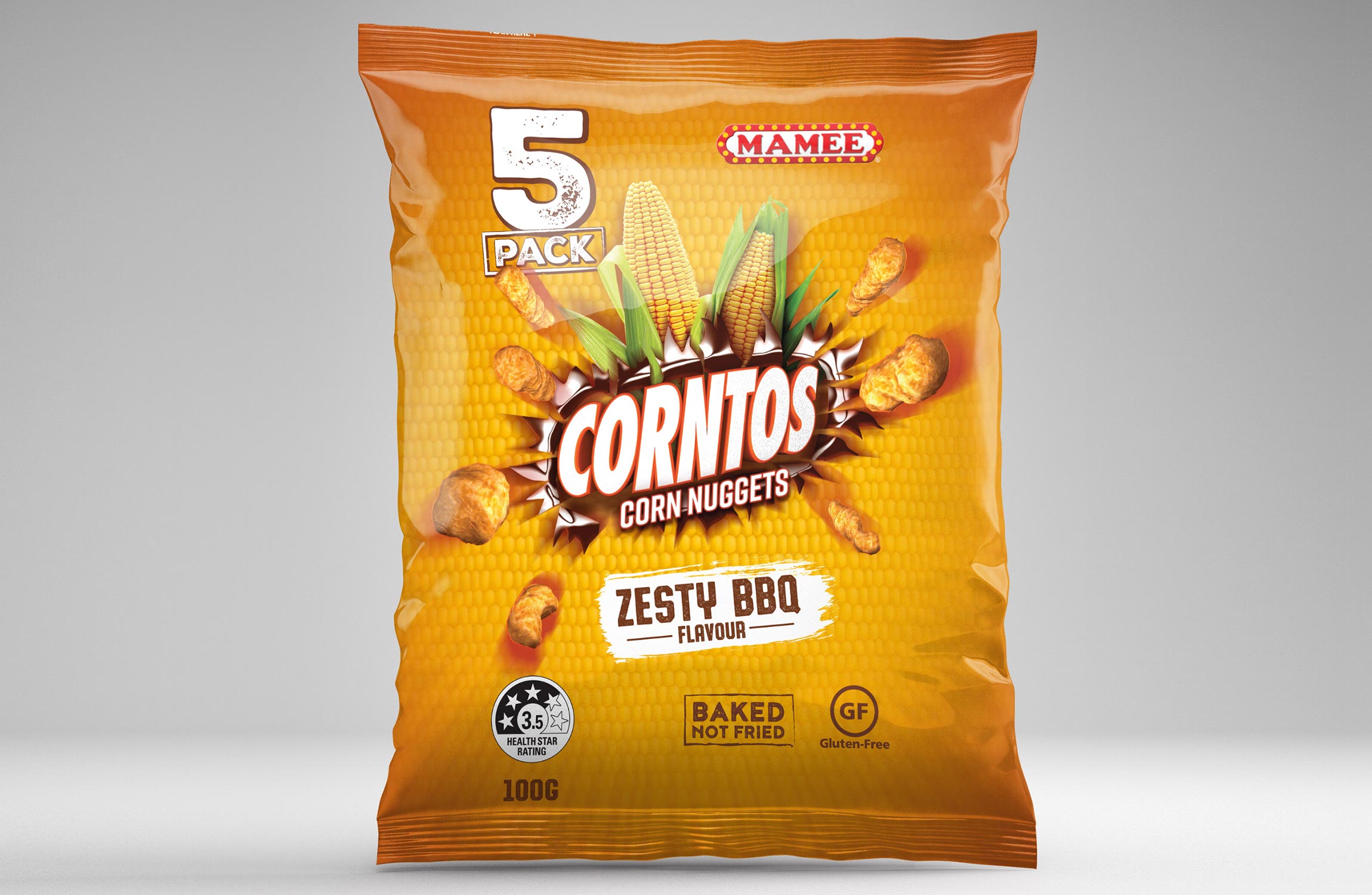 Mamee Corntos BBQ Packaging Design